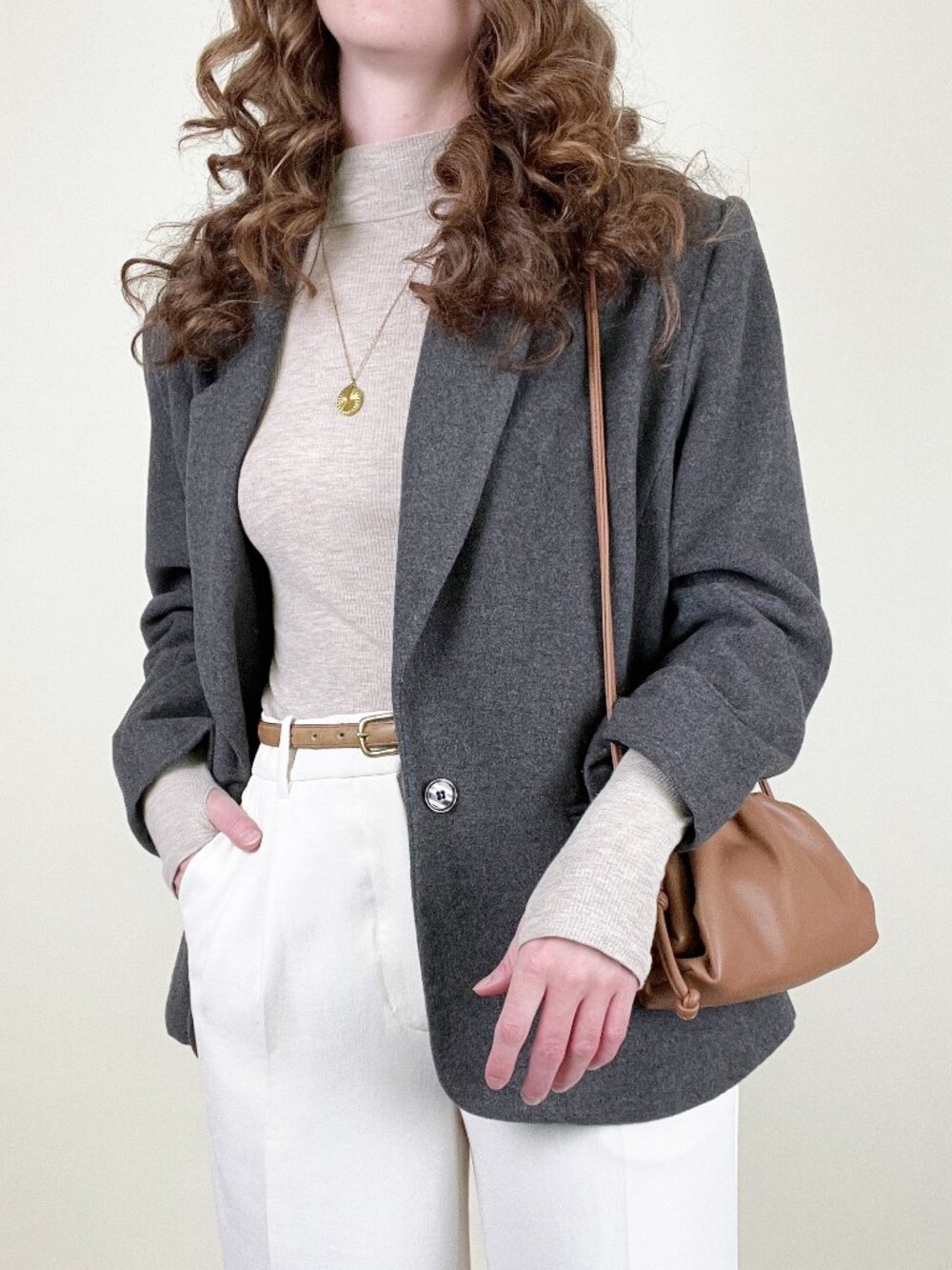 Vintage Canadian Wool Peacoat Blazer Jacket Oversized Minimalist Coat 80's 90's